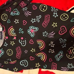 Place Black Long Sleeve Tee with Colorful Graphics